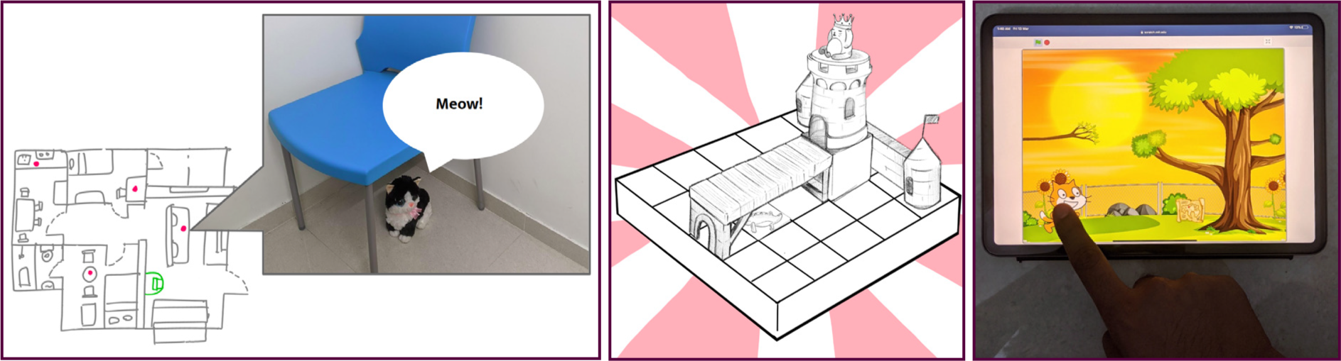 Early concept sketches for playful autism therapy activities